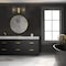 Designers Fountain U Turn 18in 3-Light Matte Black Glam Indoor Vanity Light with Brushed Gold Metal Shades D263M-3B-MB - alternate 2